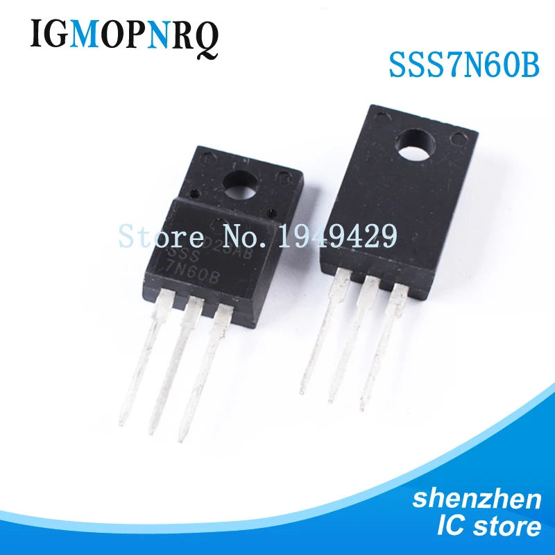 10Pcs SSS7N60B TO 220 SSS7N60 7N60B MOSFET N Ch/600V/4a/1.2Ohm new ...