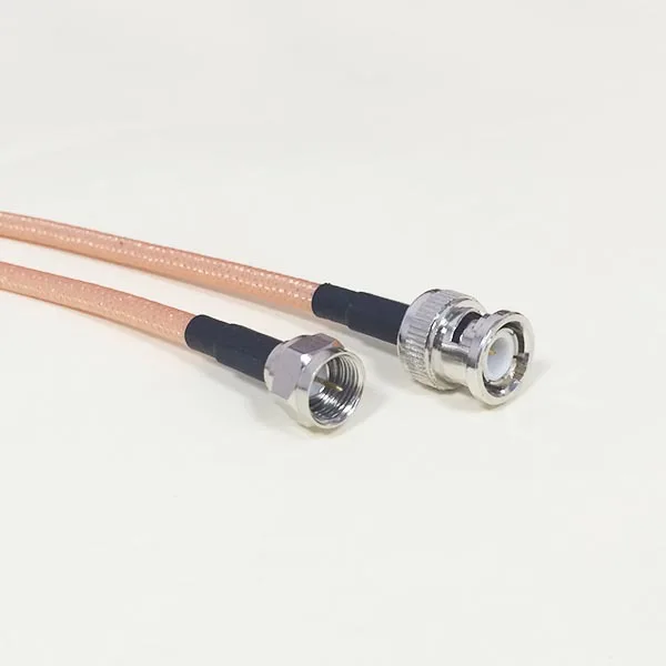 

High quality low-attenuation BNC Male Plug Switch F Male Pigtail cable RG142 50CM 20" Adapter