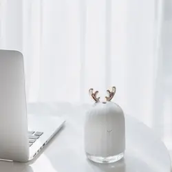 Новый милый белый олень розовый кролик увлажнитель воздуха Творческий мультфильм USB диффузор 220 мл индикатор зарядки Настольный