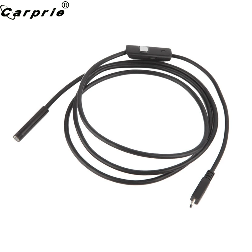 

CARPRIE 7mm Lens Endoscope Camera Waterproof Inspection Borescope Tube Camera 1M 6 LED Camcorders for Android Cell Phone 90425
