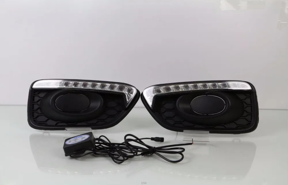 Osmrk led drl дневные ходовые огни для Honda brio с динамическим движущимся желтым поворотным сигналом