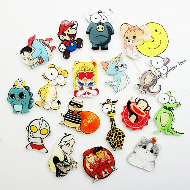1 Pcs Colorful Sailor Moon Monkey Lion Blue Cat Acrylic