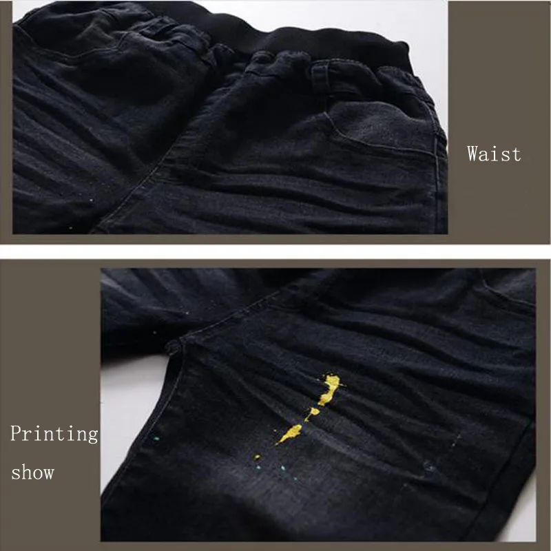 Весенние джинсы для мальчиков Модные осенние джинсовые брюки маленьких теплые