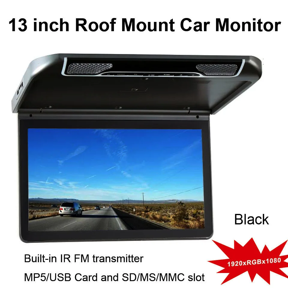 

13 inch Roof Mount Car Monitor with Built-in IR FM Transmitter ( MP5/USB Card and SD/MS/MMC Slot )