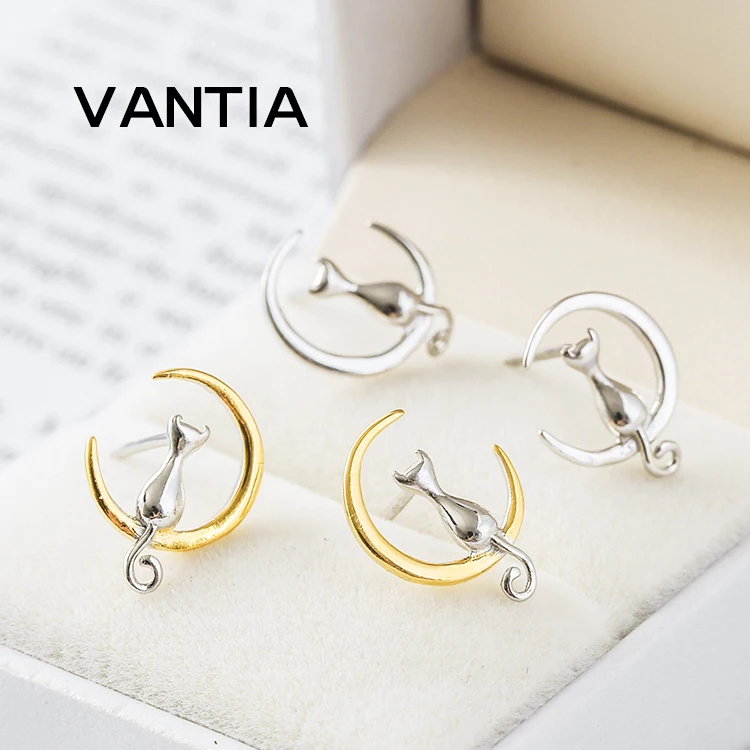Vantia Мода 925 стерлингового серебра Для женщин jewelry Лунокот Серьги женский