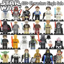 Star Wars Block Single Sale Yoda Leia figure Boba Fett Ki Adi BB8 Clone Trooper Darth