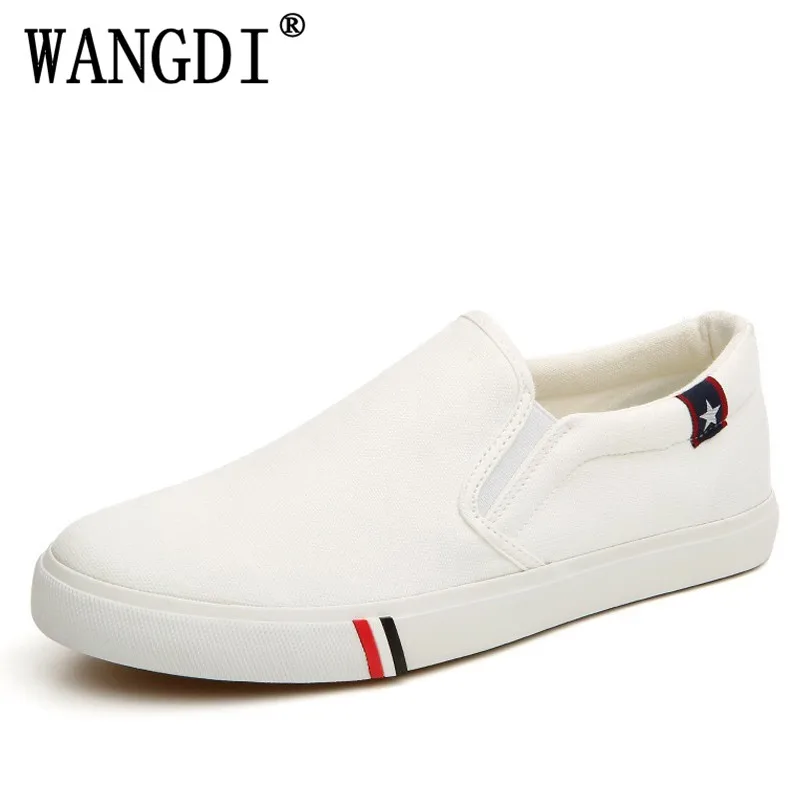 

Men Shoes Canvas Denim Slip On Men Casual Shoes New 2018 Plimsolls Breathable Male Footwear Spring Sneakers Black Blue