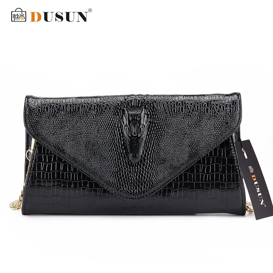 

DUSUN women bag Leather Banquet Clutch Luxury brands women messenger bag Handbags fashion Serpentine Shoulder bag messenger bag