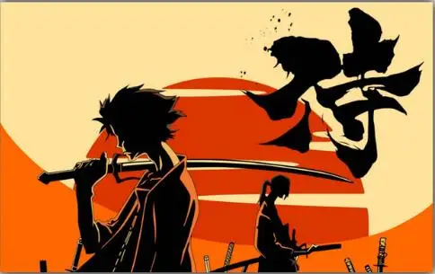 

Samurai Champloo Anime Mugen And Jin Art Silk Poster Print Japanese Anime Pictures for Wall Decor 12x18.24x36inch