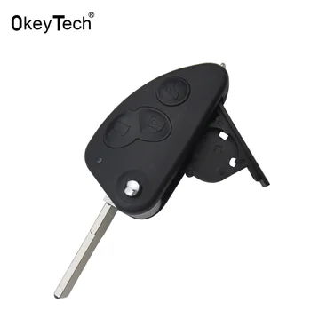 

Okey Tech For Alfa 147 156 166 GT 3 Buttons Flip Folding Remote Car Key Shell Uncut Blade Replacement Cover Case Free Shipping