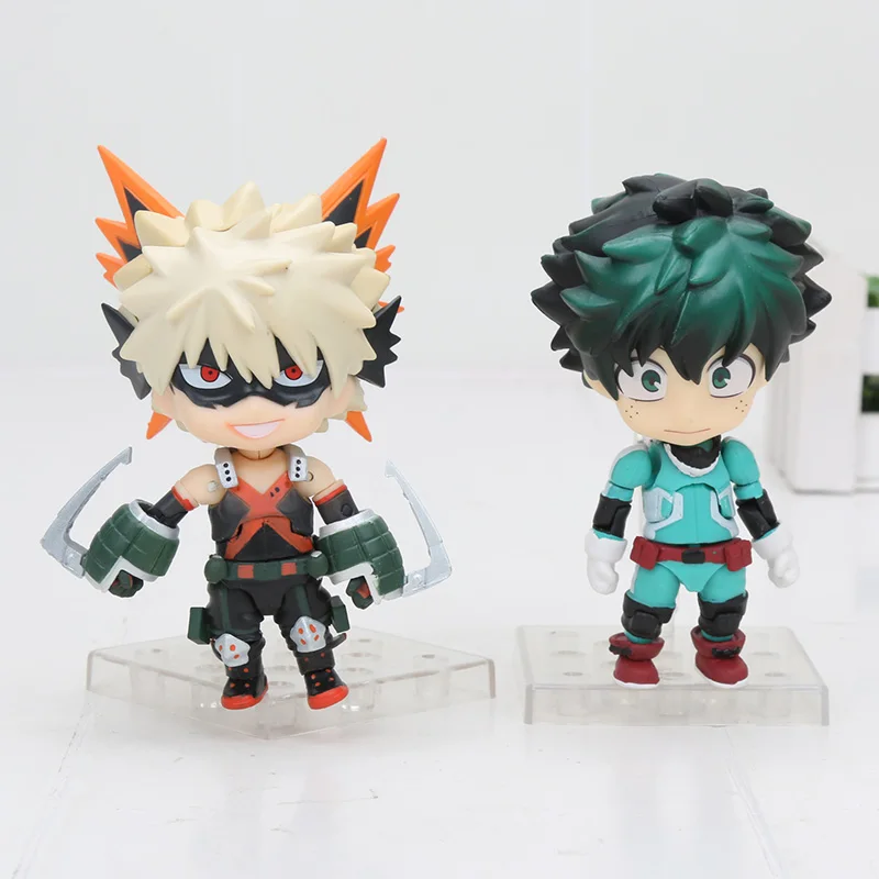 10 см аниме My Hero Academy Midoriya Izuku Bakugou кацуки q-версия#686#705 323 figma модель игрушки ПВХ Фигурки игрушки