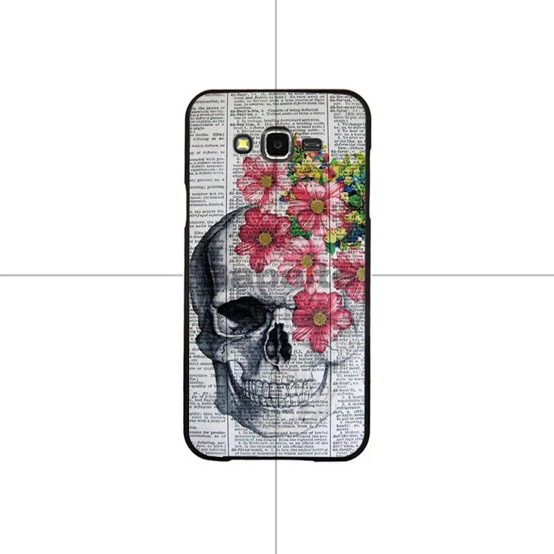Dark fairy art human skull book page newly pattern