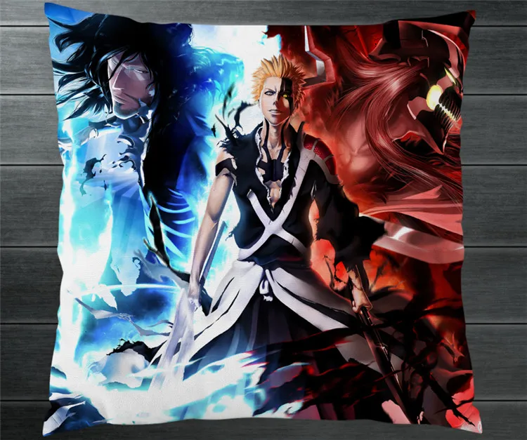 

Anime BLEACH Kurosaki Ichigo Fanart 40*40cm Two Side Pillowcase Pillow Case Cover Cosplay Otaku Gift BED/SOFA/CAR Decor P16