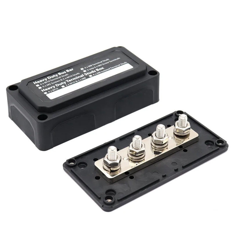 Heavy-Duty Module Design Bus Bar Box with 4 Terminal Studs8