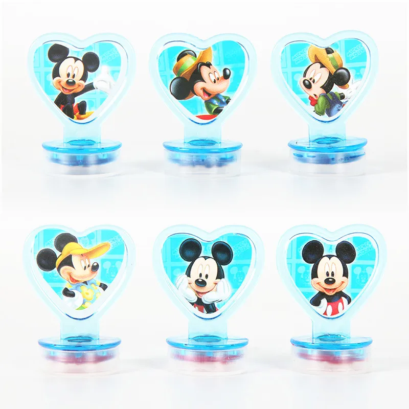 

6pcs/set Mickey Mouse Seal Cartoon Stamper Children DIY Diary Decorative Painting Scrapbooking Decoration Party Gifts