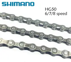 Shimano CN-HG50 6/7/8 Скорость цепь MTB велосипедная цепь 6s 7 s 8 s HG50 112 Ссылки Бесплатная доставка