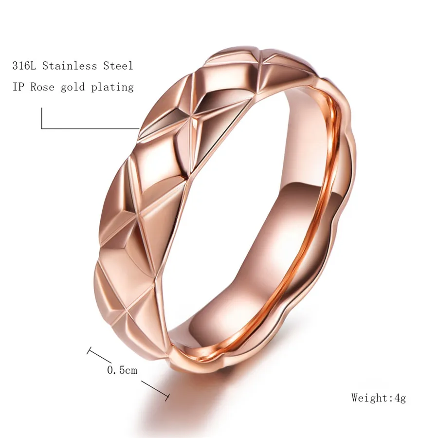 Martick высококачественное Брендовое кольцо из нержавеющей стали 316L, серебряное/розовое золото, цветочное кольцо с полосками для женщин, модное ювелирное изделие R35