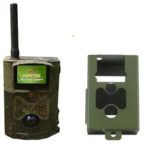 Suntek HC500G Hunting Camera 3G GPRS MMS SMTP/SMS 12MP 1080P Wildlife Trail Camera with Metal Case Iron Lock Box