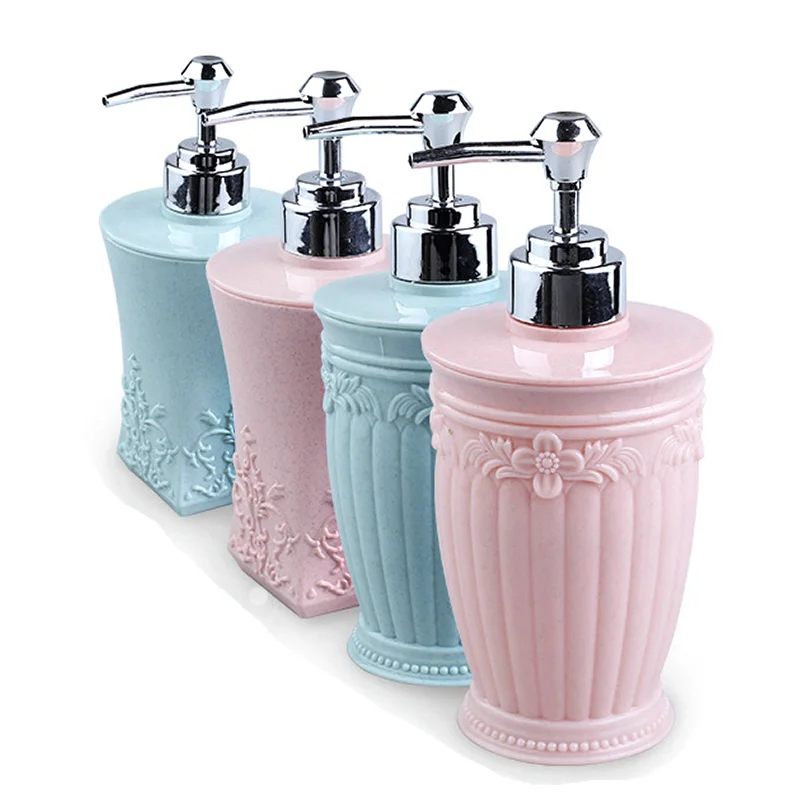 

Hand Sanitizer Bottle 400ml Carving Detachable Hand Soap Bottle Press Europe Style Shampoo Storage Jar Artware Bottle EGH082