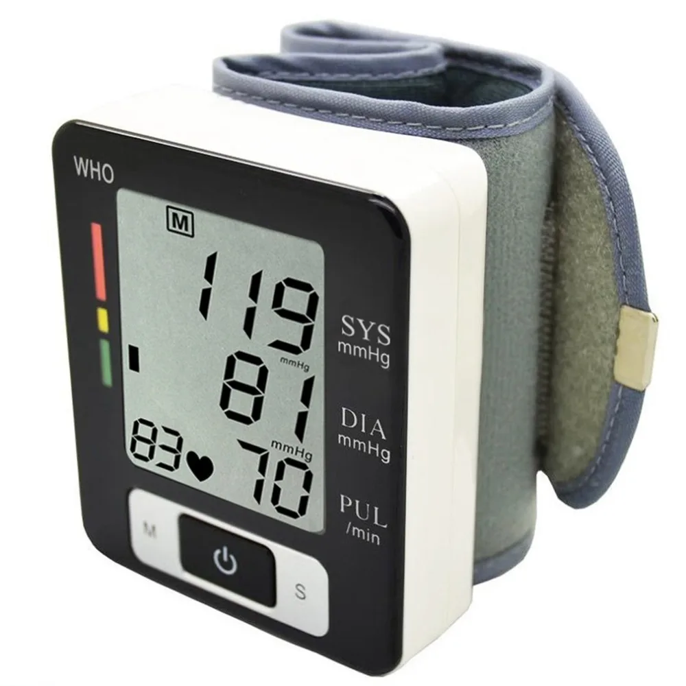 

DROP SHIPAutomatic Digital LCD Wrist Band Blood-pressure Meter Heart Rate Monitor Sphygmomanometer Oscillometric Method
