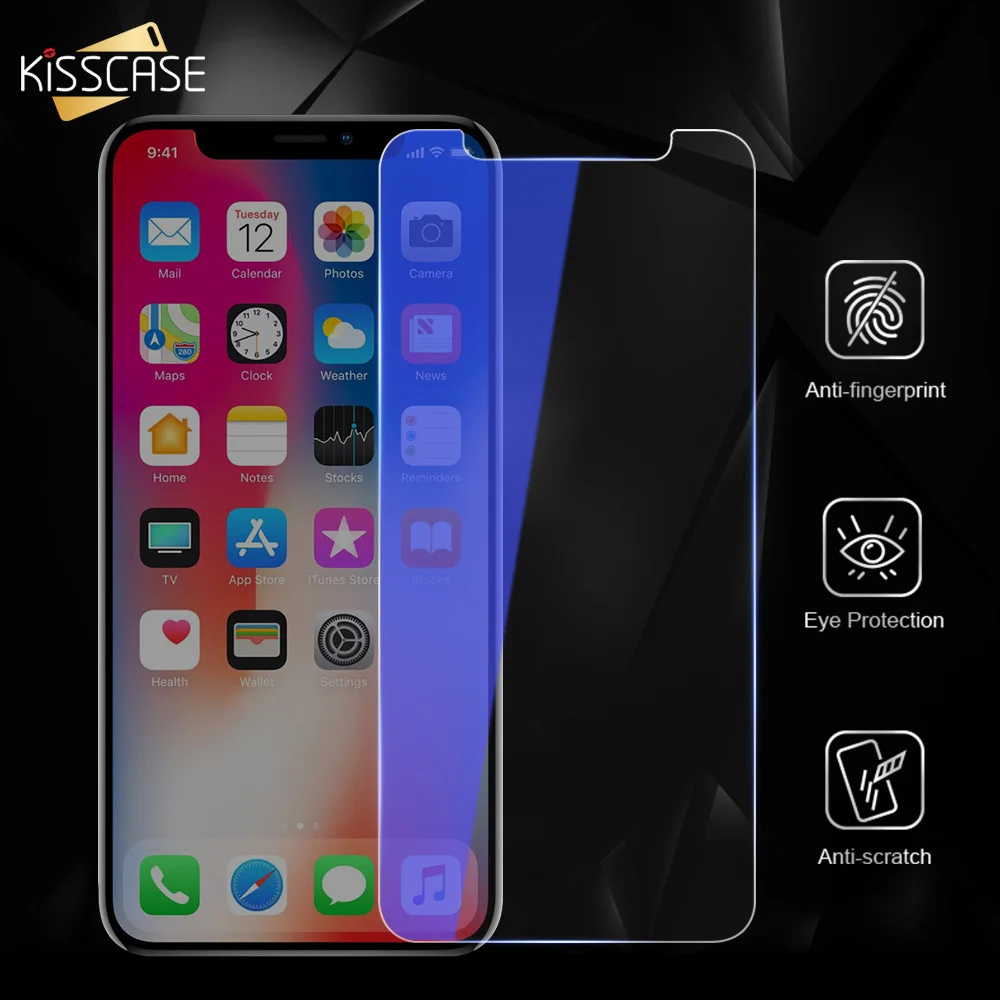 KISSCASE 3D Edge Защитное стекло для iPhone 6 S 6 7 Plus XS Max 9 H зеркальная передняя пленка для iPhone 5S 5 SE X XR Защитная пленка для экрана