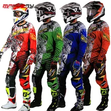 Новый Дизайн Для мужчин M, L, XL, XXL, 3XL Камуфляж синий зеленый KTM Байк внедорожных мотоциклов Костюм Мотоцикл горные Штаны Джерси