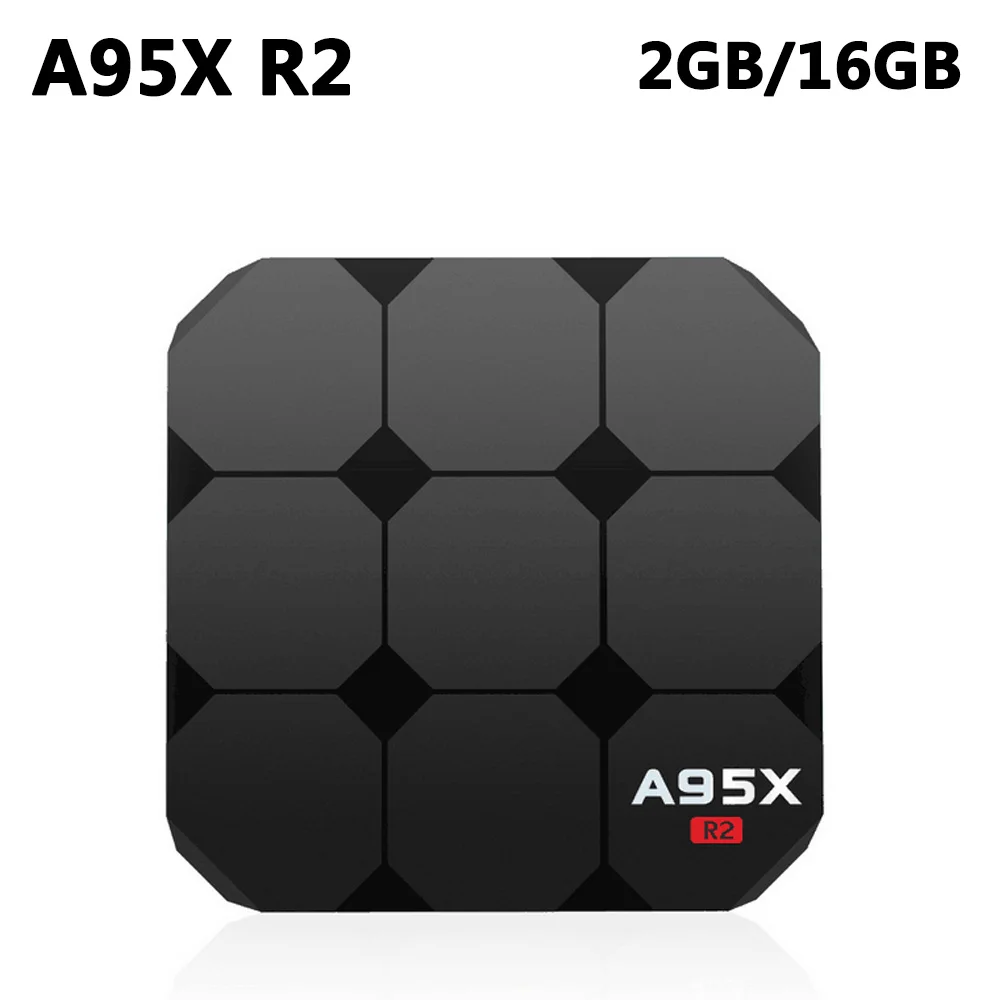 

A95X R2 Smart TV Box Android 7.1 Amlogic S905W Quad Core 2GB DDR3 16GB ROM Set Top Box 4K 3D H.265 2.4GHz Wifi HD Media Player