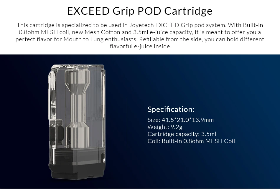 Joyetech Exceed Grip Pod картридж 3,5 мл/4,5 мл EX-M Ом головка для exceed grip Pod система vape электронная сигарета