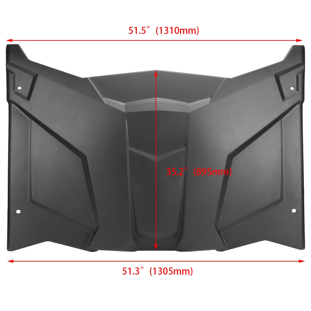 KEMIMOTO UTV 51,5 дюймов PP жесткий пластиковый верхний чехол на крышу, солнцезащитный козырек для Can-Am Maverick X3