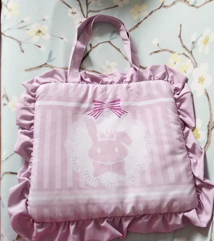 

Anime Card Captor SAKURA Cosplay Harajuku Lolita Bow Ruffles Pillow Cloth bag Shoulder Bag Japanese Sweet Women Handbag