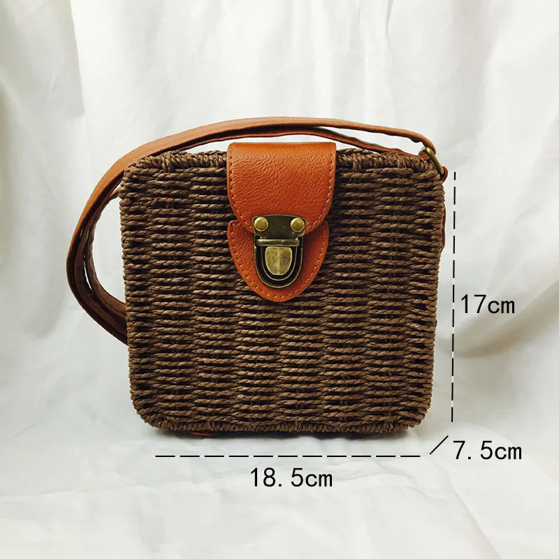 2022 Women Straw Bags Round Woven Handmade Ladies Design Summer Beach Circle Bohemia Rattan Cross Body Shoulder Bag New Fashion 