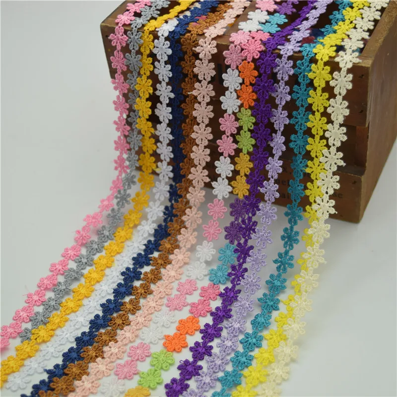 15 ярдов цветные кружевные украшения в виде Маргаритки|lace trim|flower lace trimflower |