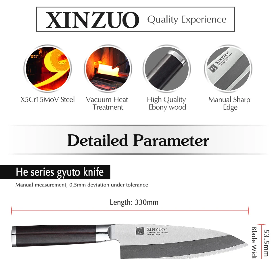 XINZUO 180 мм Gyuto нож X5Cr15MoV из нержавеющей стали, японский Deba Филейный нож, рыбная голова, кухонные поварские ножи, ручка из черного дерева