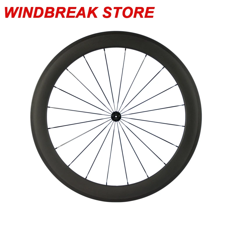 High Quality Carbon Wheelset 700C Clincher Road Wheel 60mm Cycling Wheels Rear Wheel with Powerway hub
