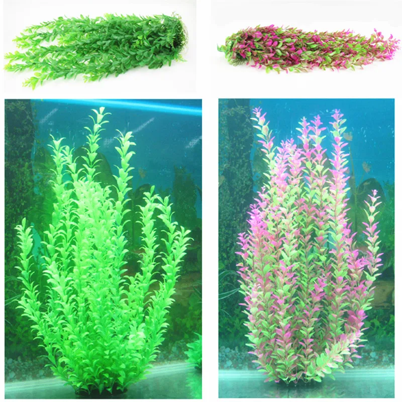 

58CM / 68CM High Fish Tank aquarium Decoration Artificial Plants Large Size Water Plants Bundle Plastic Plant