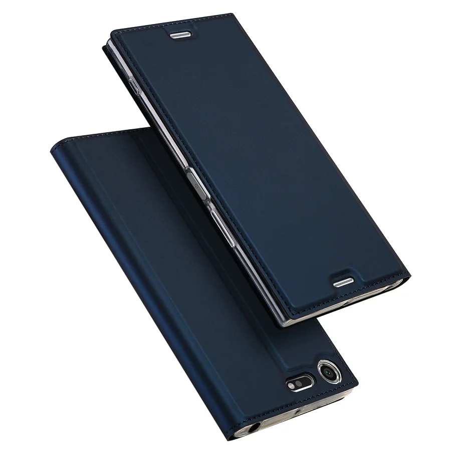 Роскошный кожаный чехол-книжка для sony Xperia XZ Premium, Модный чехол-кошелек для sony XZ Premium G8141, две sim-карты, G8142, чехол s - Цвет: dark blue