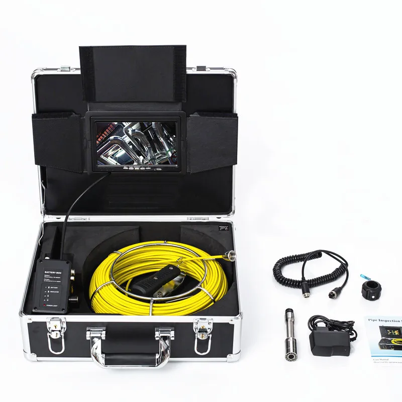 

20M Cable Waterproof 23MM Camera Head 7" LCD Sewer Industrial Endoscope Inspection System 12Pcs LED Used for Pipe Inspection