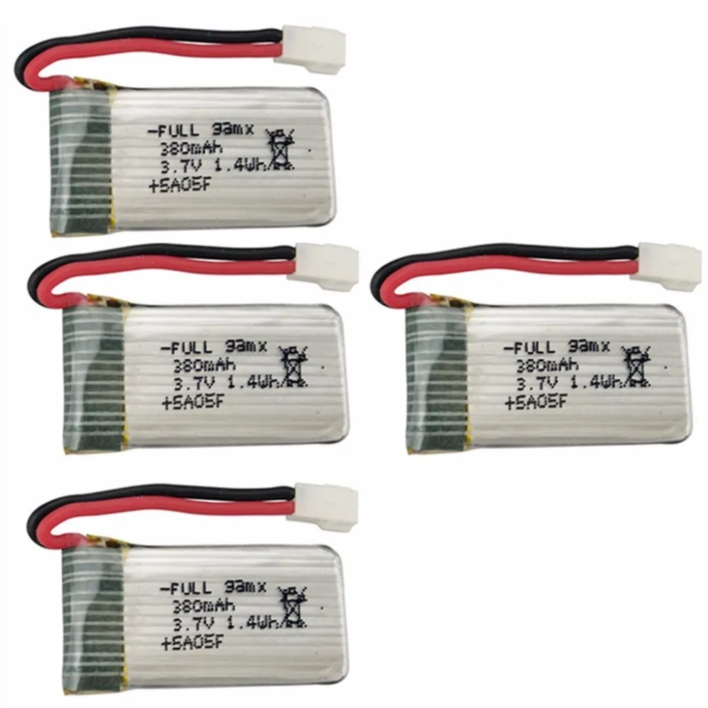 3 7 V 380mah аккумулятор для Hubsan X4 H107 H107C H107D H108 H107L V252 JXD385 F180C UDI U816A EACHINE E016H E016F|Детали и