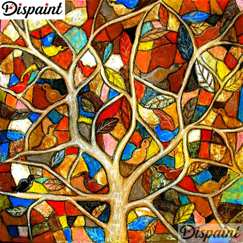 

Dispaint Full Square/Round Drill 5D DIY Diamond Painting "Tree scenery" Embroidery Cross Stitch 3D Home Decor Gift A10622