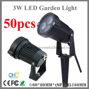 

50pcs Spike 3W LED Landscape Garden Light Outdoor IP67 Waterproof Free Shipping AC85-265V DC12v