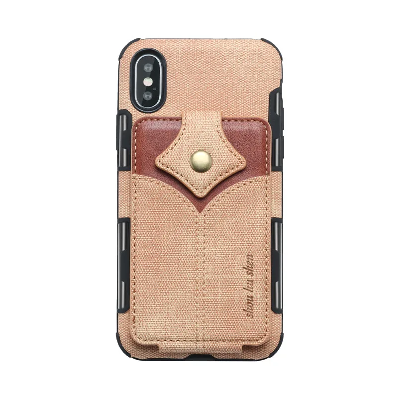 Ударопрочный чехол для телефона Haissky с картами и карманом для наличных, для iPhone Xs Max, XR, X, откидной кожаный чехол-кошелек, задняя крышка для iPhone 6, 6s, 7, 8 Plus - Цвет: Brown