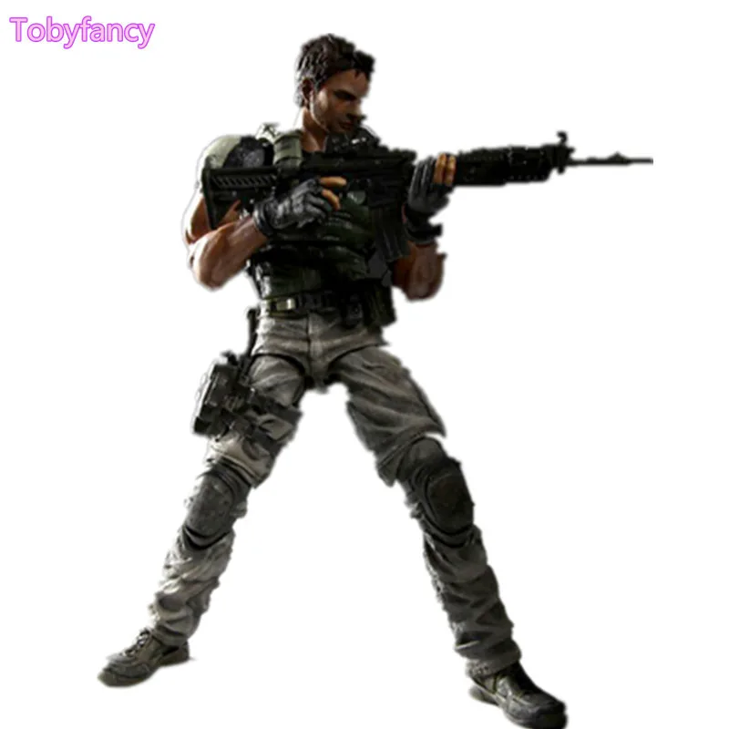 

Resident Evil Action Figure Chris Play Arts Kai Biohazard 5 PVC Toy 25cm Anime Model Resident Evil Playarts Kai Toys