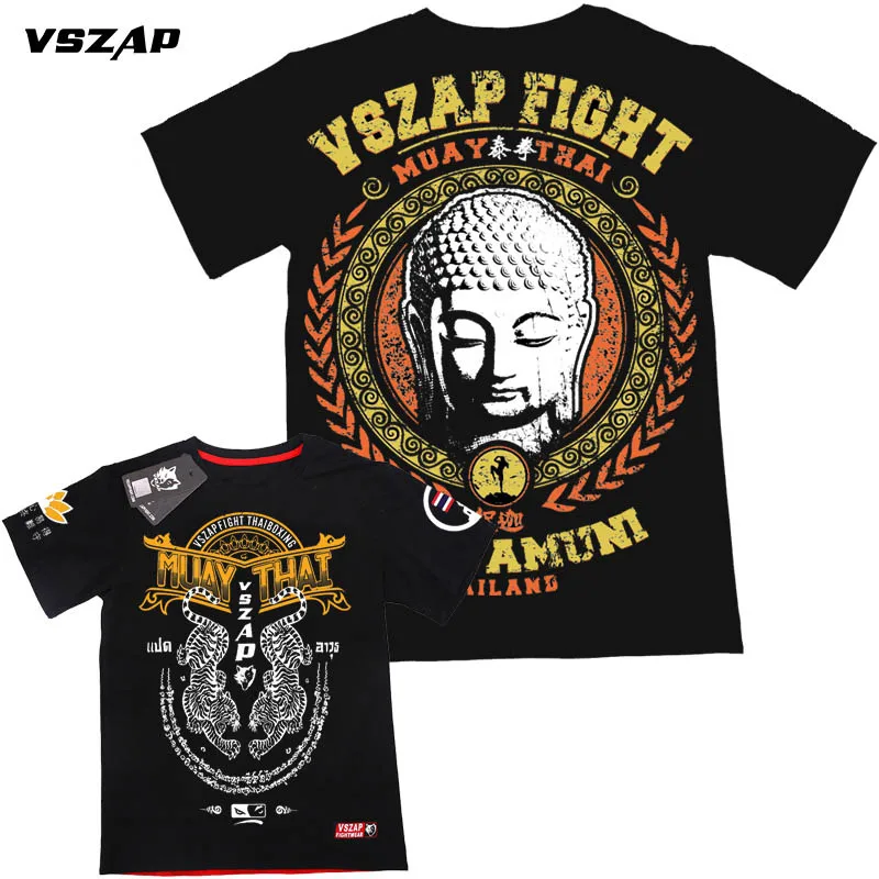 2019 брендовая мужская VSZAP новая спортивная одежда Muay Thai футболка с короткими