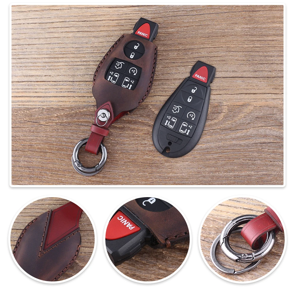 KEYYOU 7(6+ 1) Корпус для ключей на кнопке брелок для Dodge Grand Caravan для Chrysler Town& кантри автомобильный чехол для ключей
