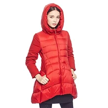 Women Down Coat Jacket Long Length Woman Down Parka With A Hat Fashion Winter Coat Girl Winter Collection YJW6Y67
