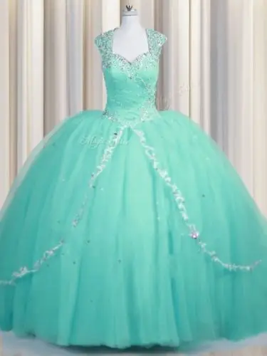 ANGELSBRIDEP бальное платье Vestido De Quinceanera платье блестящие бусины Тюль Длина до пола сладкий 16 платье Дебютант винтажные платья