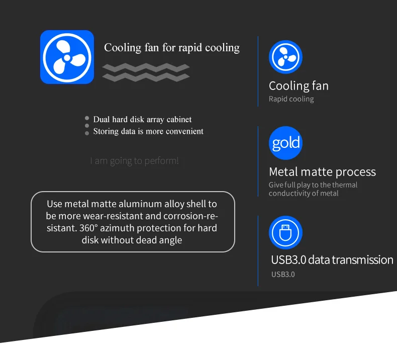 Blueendless алюминиевый инструмент бесплатно 2 отсека 3," SATA для USB 3,0 внешний жесткий диск Поддержка 2x10 ТБ диск