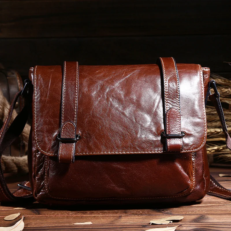 

GUSRIL Brand 2018 New Men Luxury Messenger Bags Soft Genuine Cow Leather Business Vintage Shoulder Bags Retro Briefcase for Ipad