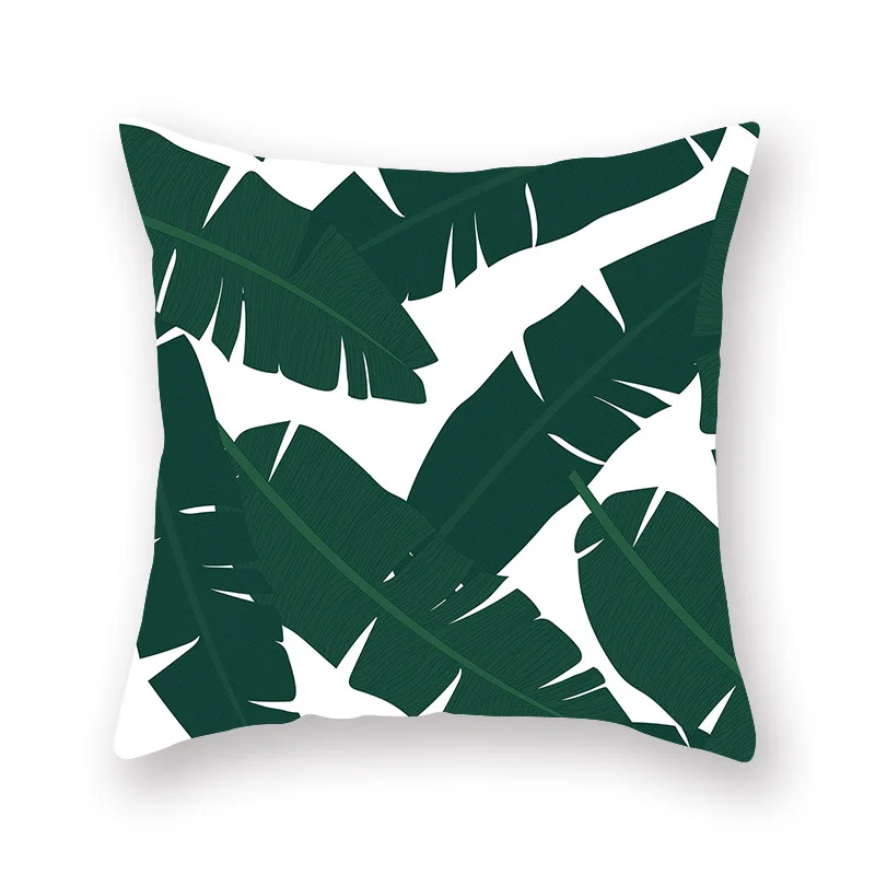 Из серии "сделай сам" Тропический зеленые листья Декоративные диванные подушки чехол полиэстер размером 45*45 см чехол для подушки для дивана автомобиля домашний декор - Цвет: 11