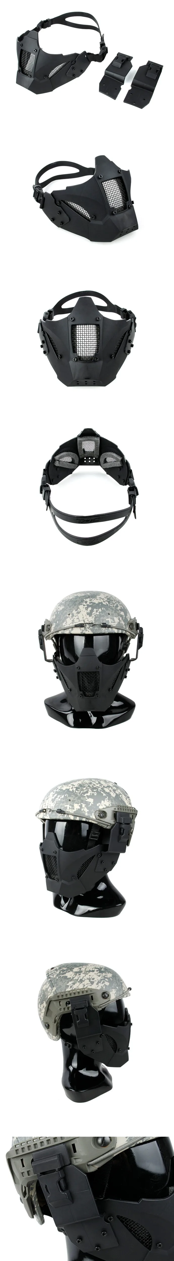 military airsoft AR15 tactical paintball accessories hunting protective men half face JAY FAST MASK for fast helmet for hunting (3)